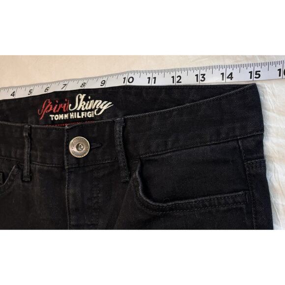 Tommy Hilfiger Women’s Size 4 Short Black Jeans Spirit Skinny 5-Pocket Western - Picture 8 of 9